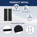 2 Pack Sliding Door Handle & Pocket Door Handles, Heavy Duty Zinc Alloy Recessed Door Pull for Barn Door Closet & Cabinet, Modern Flush Mount Invisible Hardware with Screws (Matte Black)