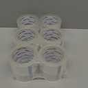 Amazon Basics Strong Plastic Adhesive Packaging Tape for Shipping, Moving and Storage, Clear, Low Odor, 1.88 in x 54.6 yds, 12-Pack