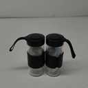 Small Glass Shaker Bottle, 2 Pack 16oz BPA Free Odorless Shaker Bottle with 304SS Mixing Ball and Removable Cleaning Brush for Fitness & Protein Shakes(Black-2Pack)