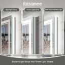 Ratsamee 30x30 Inch Led Mirror for Bathroom with Front Light and Backlit, Bathroom Mirror with Led Lights, Vanity Mirror with Lights for Wall, Anti-Fog, Dimmable, Memory Function, Tempered Glass