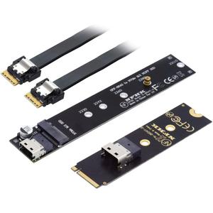 NFHK NGFF M-Key NVME Male to Female Extension Cable 40cm with SFF-8654 Connector for Mainboard SSD 2280/22110