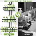 vorona Shower Caddy Hanging, 3 Tier Adjustable Rustproof Shower Organizer Hanging, Anti-Slip Buckle, Stainless Steel Shower Racks for Inside Shower with 8 Hooks, Shower Rack Bathroom Accessories