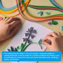 PATIKIL 720pcs Quilling Strips Paper 3/16"(5mm) 21"(54cm) Origami Paper Quilling Strip for Art DIY Hand Craft Christmas, White