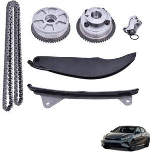 24350-2E700 243212E010 Timing Chain Kit with CVVT Gear Sprockets Compatible with 2017-2021 Hyundai Elantra Kona Veloster 2.0L and 2017-2022 K-i-a Forte/Forte 5 2.0L