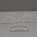 3 Pack 7" Napkin Holder - Fan Design 12 Pieces / White