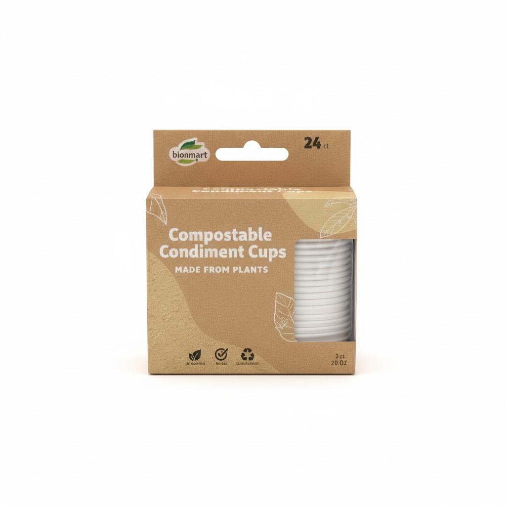 Compost Condiments Cups Made From Plants