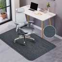 Office Chair Mat for Hardwood Floor: Desk Computer Gaming Heavy Duty Rugs for Rolling Chairs - 36"x48" Large Anti-Slip PVC Mats Tile Hard Wood Floors Protectors, Not Recommended for Carpet (Black)