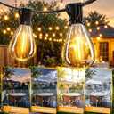 30FT Outdoor String Lights with Remote, Waterproof Patio Lights with 10+1 Shatterproof S11 LED Bulbs,2700K Low Voltage Adapter for Backyard Garden Porch Bistro Decor, Timer & Dimmer Modes