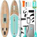 Niphean Inflatable Stand Up Paddle Board with SUP Accessories, Anti-Slip EVA Deck, 10’6’’ Inflatable Paddle Boards for Adults & Youth of All Skill Levels