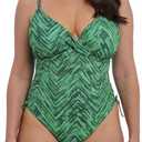 Fantasie Swim Womens Punta Mita Underwire Plunge Swimsuit (Green, 36E)