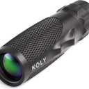 Koly BAK-4 Prism 10X25 Monocular Telescope, Compact Weather Resistant Scope with Snake Skin Grip, Designed for Bird Watching, Hiking, Hunting, Archery, and More, 10X Magnification, Black