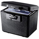 SentrySafe Black Fireproof Document Box with Key Lock, Safe Secures Files and Documents for Home or Office, 0.61 Cubic Feet, 13.6 x 15.3 x 12.1 inches, 1170
