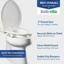 Bemis Assurance 3" Raised Toilet Seat for Seniors, Therapist Preferred for Safety, Secure Hinges, Clean Shield Guard, Elongated, White