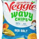 Sensible Portions Garden Veggie Wavy Chips, Sea Salt, 5 Oz (Pack of 12, BB 12/28/2024)