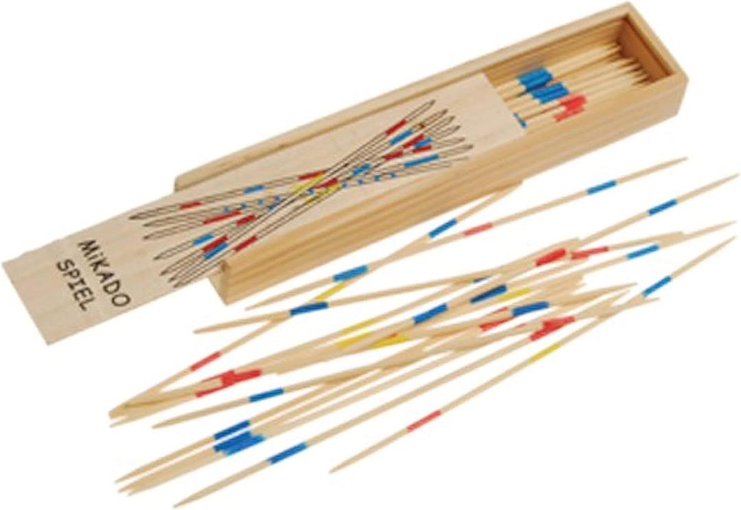 2 Pack Pick Up Sticks, 62  Wooden Pick Up Sticks Original Game Boxed with Instructions,Traditional Pickup Toys for Kids, Fun Family Game Gift Idea