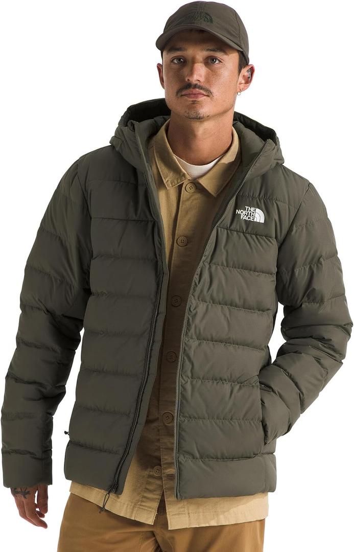 The North Face Men's Aconcagua 3 Hooded Jacket - Insulated Winter Coat, Wind & Water Resistant, Durable Attached Hood, New Taupe Green, Large