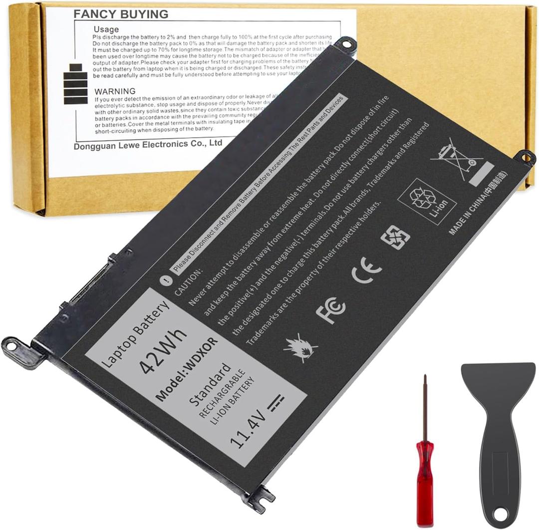WDX0R Battery for Dell Inspiron 15 5565 5567 5568 5578 7560 7570 7579 7569, 13 5368 5378 5379 7368 7378, 17 5000 5765 5767 5770, ,3CRH3 T2JX4 FC92N CYMGM, Latitude 3500 3580 3590 3400 3480 3490 3189