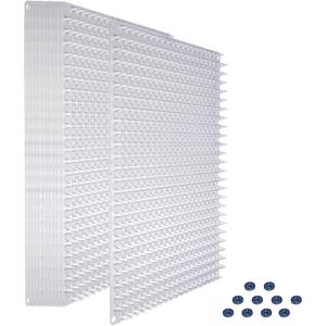 12 Pack Cat Spike Mat with High-Low Spikes, Interlocking Scat Mat for Cats and Dogs, Clear Cat Deterrent Mat for Indoor Countertop & Furniture, Outdoor Garden Dog Digging Stopper