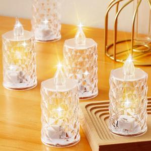 24 Pack Battery Powered Flameless LED Tea Lights Candles | Over 200 hours of Battery Life Table Centerpiece for Diwali, Halloween, Christmas, Anniversaries