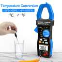 Bluetooth Clamp Meter, TRMS 6000 Counts Auto- Ranging Clamp on Ammeter, 1000A AC/DC Current Clamp Volt Meter, Wireless Clamp Multimeter Measures Capacitance, Ohm, Hz, NCV and Temperature