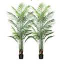 Artificial Areca Palm Tree 6FT - Fake Plants Indoor Faux Tropical Palm Potted Dypsis Lutescens for Home Office Decor Housewarming