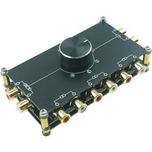 4 in 1 Out RCA Stereo Audio Cable Switch,Source Input Signal switcher selector Splitter Passive Connector Distributor Box