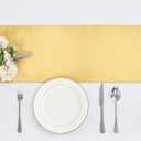 4-Pack Light Gold Satin Table Runner 12 x 108 Inch Long Bright and Smooth Silk Fabric Table Runner for Wedding Banquet Birthday Party Decoration