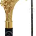 Humaira Nautical Solid Brass Lion Head Handle Wooden Walking Stick Cane Vintage Designer Handmade