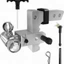 2 Inch Receiver Hitch-Tri-Ball 2 inch Ball Hitch Tow Hitches Trailer Hitch Ball with 6-Inch Drop/Rise-Aluminum Trailer Hitch Ball Tow Hitch Fits for Truck (12,500 LBS GTW) (Silver)