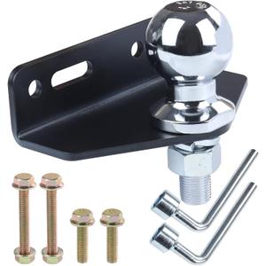 Thick Heavy Duty Steel Universal Zero Turn Mower Trailer Hitch with 3/4 x2-Inch Chrome Trailer Hitch Ball, Garden Tractor Pro Hi Hitch for Cub Cadet Husqvarna Craftsman Riding Mowers