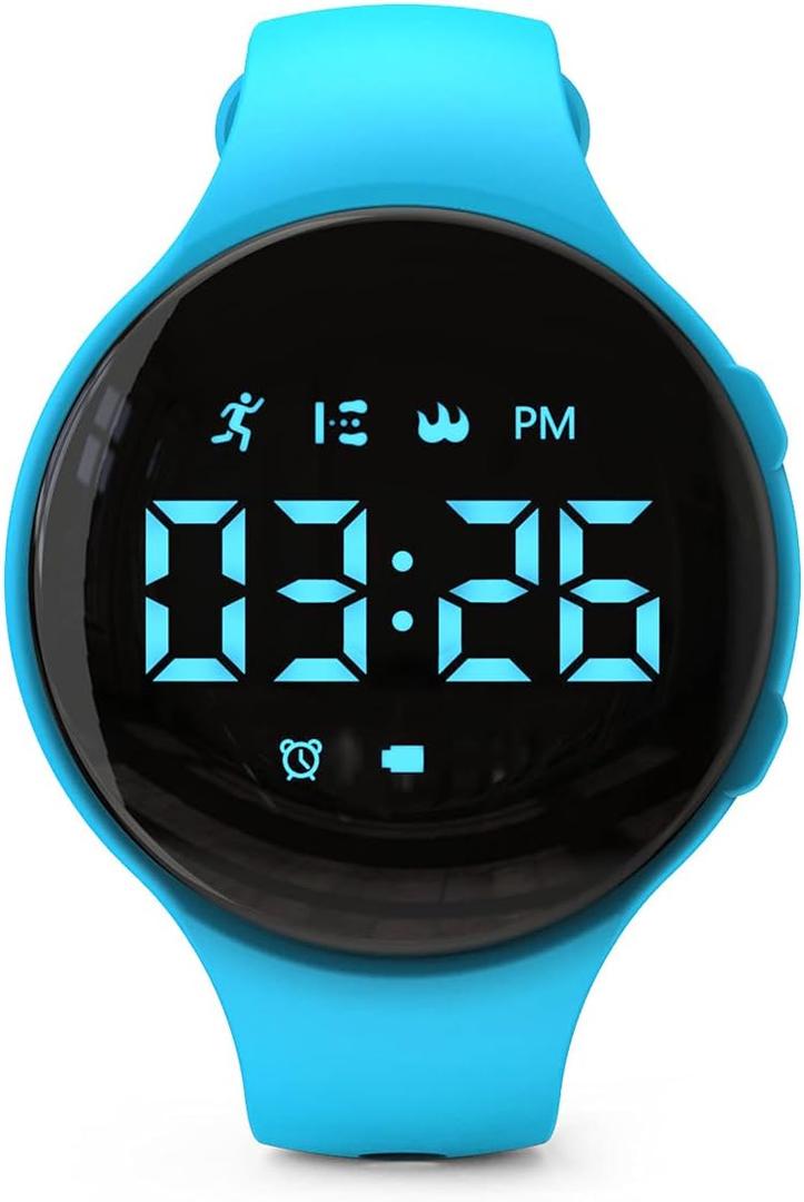 Non-Bluetooth Led Fitness Tracker Watch,Digital Pedometer Watch,with Step Counting/Distance/Calories/Stopwatch/Alarm Clock, Great Gift for Kids Teens Girls Boys Xmas