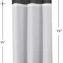 Colorful Star Small Stall Waffle Weave Shower Curtains, 256GSM Heavy Duty Shower Curtain with Snap in Fabric Liner, Hotel Style No Hook Waterproof Bathroom Curtain Set, 36 x 75 Inch, Black