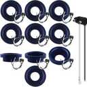 2.5 inch Rubber Grommet for Trailer Marker/Clearance LED Light with 2 Prong Pigtails, 10Pcs