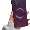 Doowear Galaxy Note 10+Plus Case Magnetic [Support Magsafe Charger] Wireless Anti-Scratch Shockproof Full Camera Protection Slim Silicon Phone Cover Case for Samsung Galaxy Note 10 Plus 6.8"-Purple