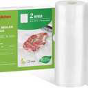 Bonsenkitchen Vacuum Sealer Bags Rolls, 8 in x 50 ft Rolls 2 pack Durable Food Sealer Bags, Commercial Grade, Heavy Duty, BPA Free, Seal a Meal, Great for Food Storage & Sous Vide Cooking, VB23