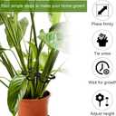 2 x BOXOB 4pcs Plant Stem Support, Acrylic Reusable Leaf Holder with Holes 2 Size Flowers Stabilizer Grapple Stake Accessories Essentials for Thriving Indoor Growth(Black)