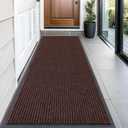 OLANLY Front Door Mat Indoor Outdoor Entrance, Waterproof Heavy Duty Doormat, Fade Resistant, Low Profile, Easy Clean Patio Porch Welcome Floor Mats for Entry, 59x23, Brown