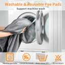 LOOBANI 2 Packs Extra Large Reusable Dog Mat for Floor, Non-Slip Washable Pee Pad for Dogs, Fast Absorbent Pet Whelping Pads, Puppy Playpen Mat for Incontinence, Housebreak, Crate, 48x48in, Gray
