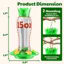 Birdream Hummingbird Feeders for Outdoors, 15oz Hanging Hummingbird Feeders Ant Proof, Easy to Clean and Maintain, Gift for Bird Lover, Green (2 Pack)