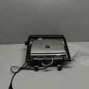 Hamilton Beach Panini Press Sandwich Maker & Electric Indoor Grill with Locking Lid, Opens Wide to Fit Any Thickness for Quesadillas, Burgers & More, Nonstick 8" x 10" Grids, Chrome (25460MNA)