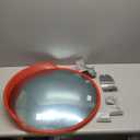 12 Inches Convex Safety Mirror Adjusted Blind Spot View Range Corner, Sturdy Garage Mirror for Outdoor, Store, Parking (Orange)