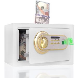 Biometric Fingerprint Safe Bank — Large Metal Locking Money Box for Adults & Kids | Secure Cash Storage for Savings Goals, Honeymoon, College & Emergency Funds