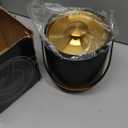 3L Ice Bucket with Silicone Lid, Scoop, Gold Tongs & Strainer, Stainless Steel Double Wall Insulated Ice Buckets for Parties & Cocktail Bar, Outdoor Champagne Ice Container Bin, Black (Matte Midnight Black)