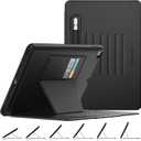 SEYMAC stock Case for iPad 9th/8th/7th Generation 10.2'', Strong Magnetic Auto Sleep Shockproof Case with Absorbing Multi-Angles Stand, Pen Holder, Card Slot (Black)