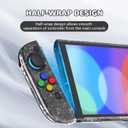 PlayVital Protective Case for Nintendo Switch 2 with Stand | Ultra-Slim Dockable Hard Shell, Split Joycon Cover, Button Caps & Thumb Grips | Clear Series, Clear Glitter Silver