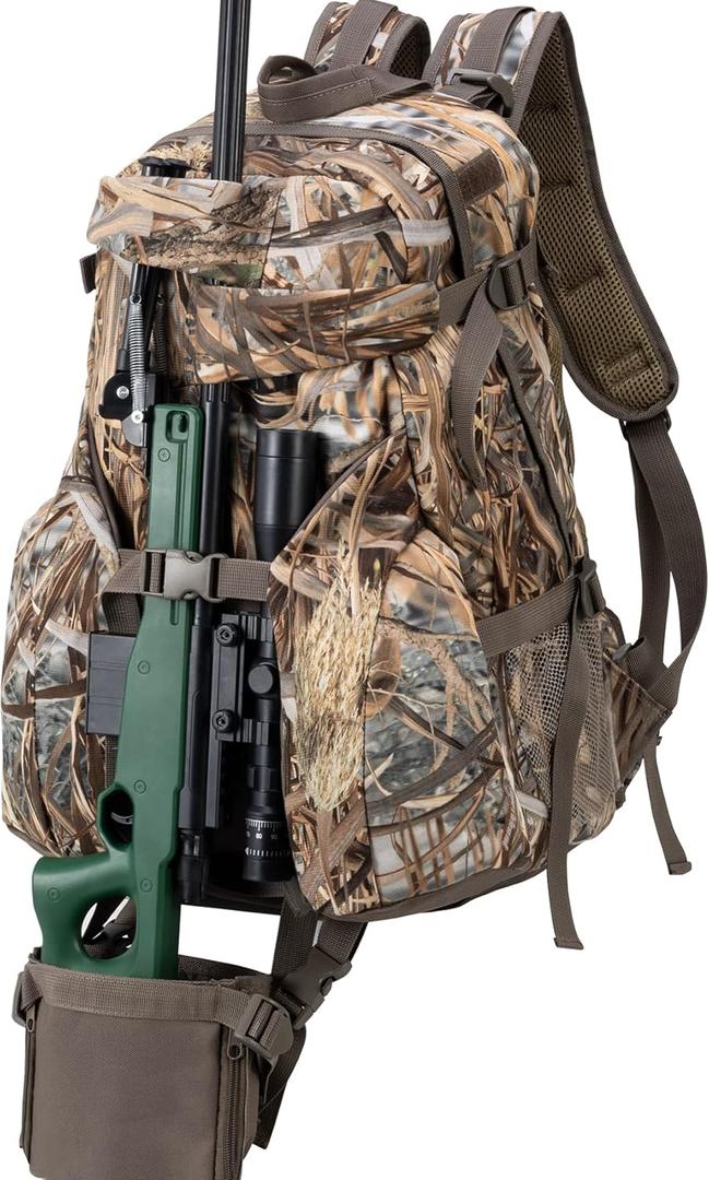 BLISSWILL Hunting Backpack Outdoor Gear Hunting Daypack for Rifle Bow Gun Hunting Gifts for Men (New Reed Camouflage Color)