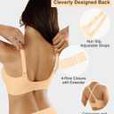 Padded Wireless Bras for Women - Wireless Bra Bralettes for Women with Support Padded Bralette (Beige, XL)