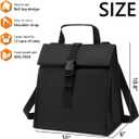 GYEUKHAM Insulated Lunch Bag for Men/Women/Kids, Roll top Reusable Lunch Box with Adjustable Shoulder Strap, Thermal Lunch Cooler Tote Container for Adults/Teens School Work Office Picnic,Black