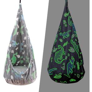 Kids Pod Swing Seat, Sensory Swing Chair with PVC Inflatable Cushion, Hanging Hammock Chair for Indoor and Outdoor Use (Dinosaur)