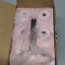 Small Betta Fish Tank, Stackable Mini Fish Tank Tiny Aquarium Tank Kit with Aquarium Gravel & Resin Decorations, 0.6 Gallon Cube Desktop Fishbowl for Snails, Crabs, Starfish (Pink)